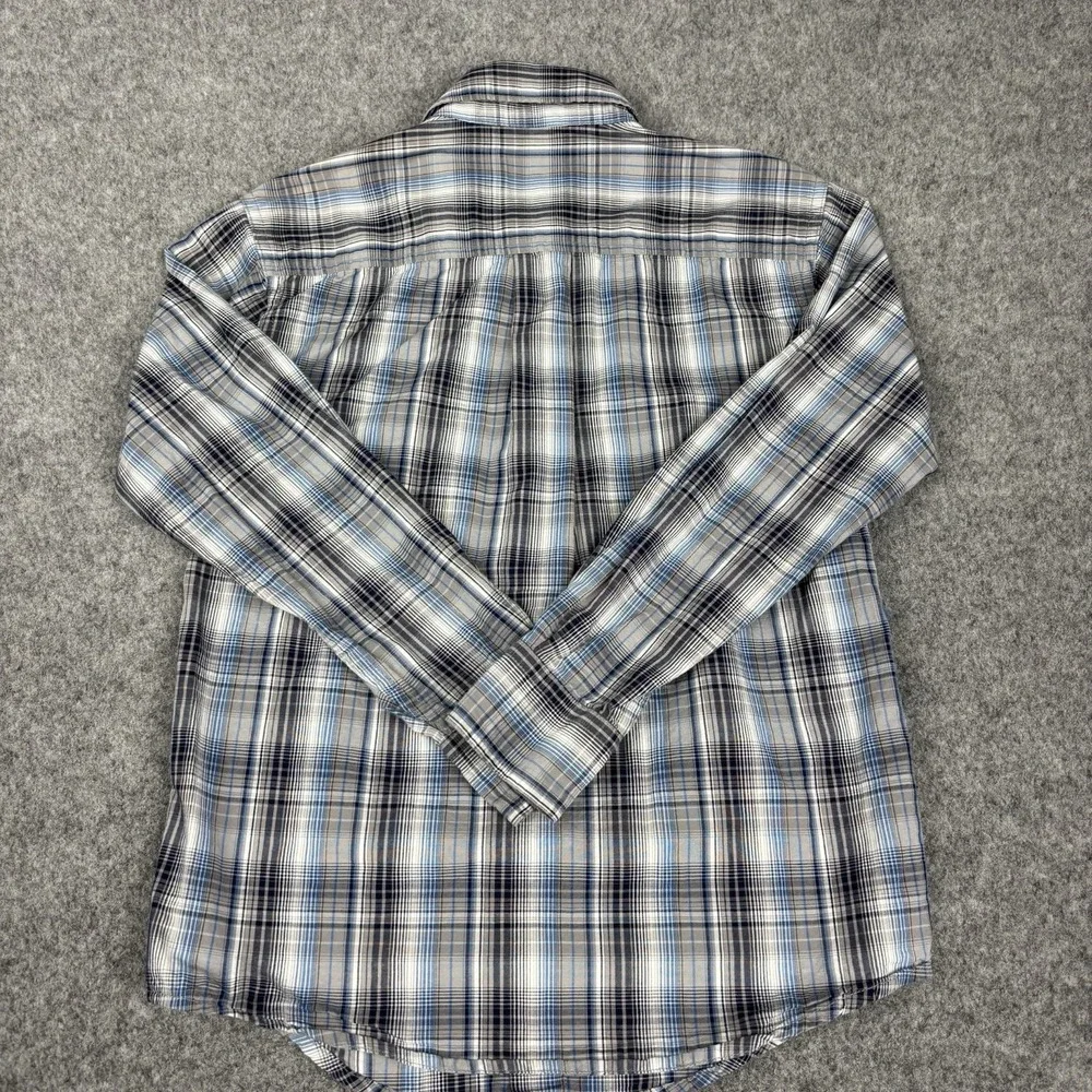 Cinch Western Shirt Boys Small 6-8 Blue Button Up Cowboy Rodeo Kids Long Sleeve